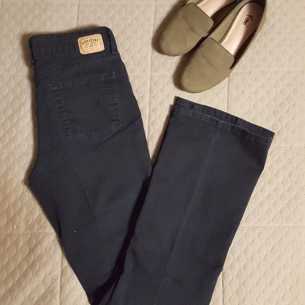 Levi's black stretch denim bootcut jean